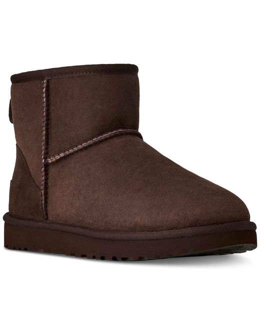 Ugg Brown Classic Ii Pull On Mini Boots