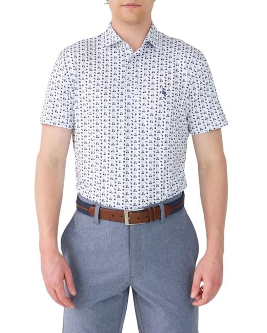Tailorbyrd Blue Golf Carts Performance Polo for men