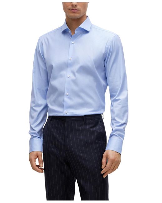 Boss Blue Boss By Stretch-cotton Twill Regular-fit Dress Shirt for men