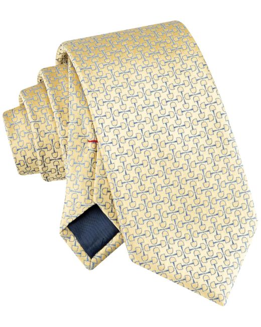 Tommy Hilfiger Yellow Derby Horse Bits Tie for men