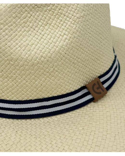 Cole Haan Natural Straw Fedora Hat for men