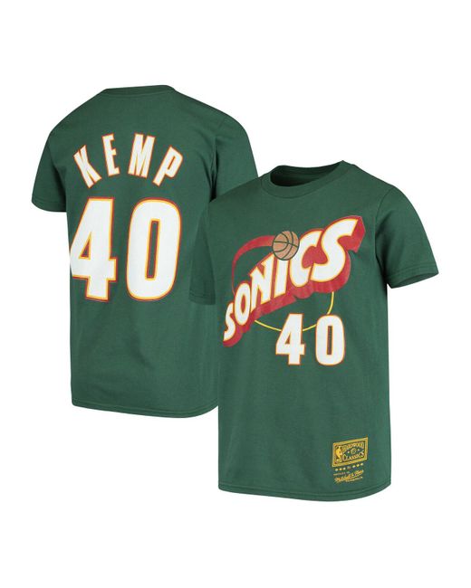 shawn kemp mitchell and ness t shirt
