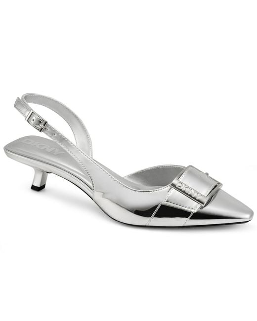 DKNY Metallic Naylor Slingback Pumps