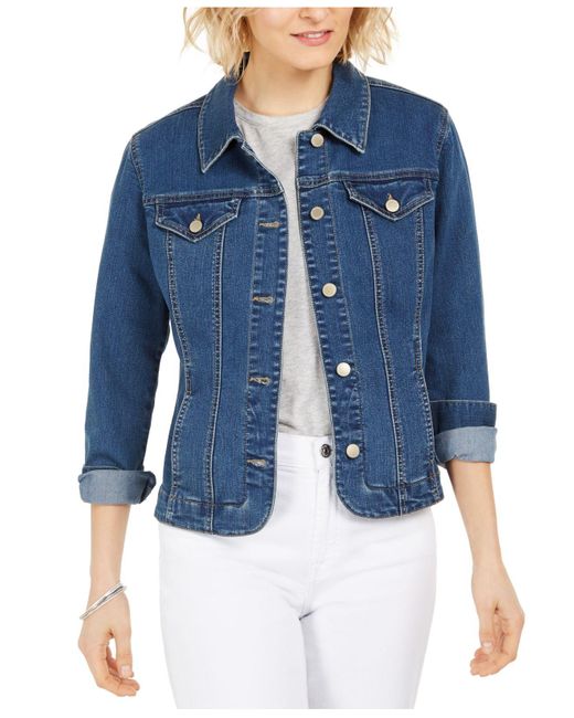 petite fitted denim jacket