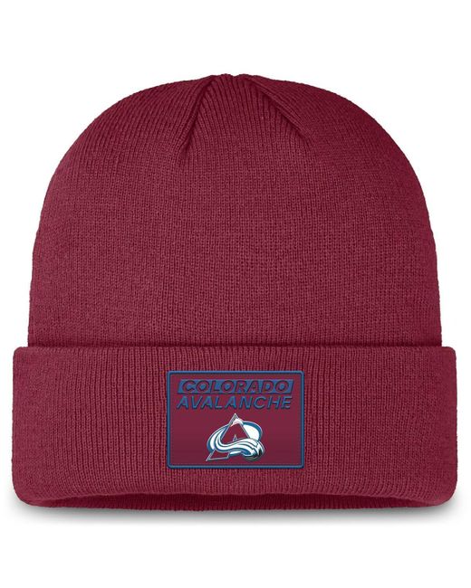 Fanatics Red Colorado Avalanche Authentic Pro Cuffed Knit Hat for men
