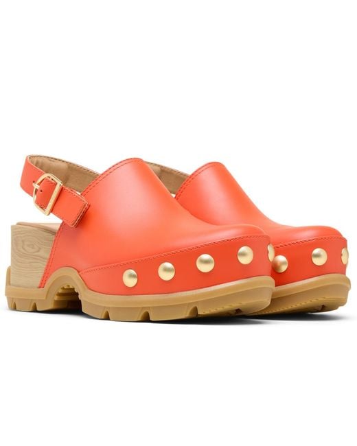 Sorel Orange Roamn Studded Slip On Clogs