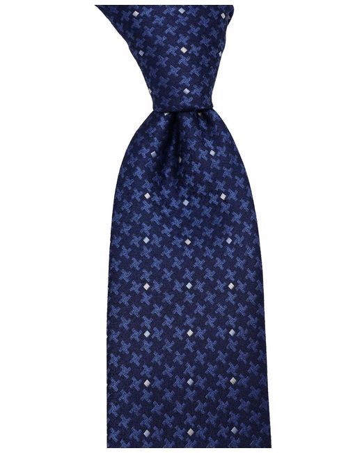 Karl Lagerfeld Blue Geometric Pattern Classic Tie for men
