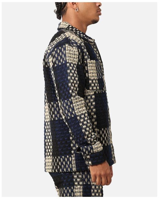 Xxiii Black Textured Weave Jacket for men