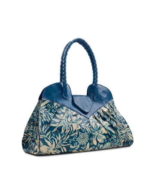 Patricia Nash Blue Lione X-large Satchel Bag