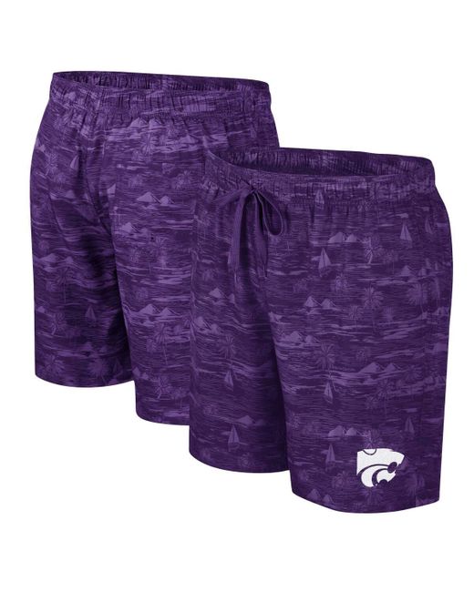 Colosseum Athletics Purple Kansas State Wildcats Ozark Swim Shorts for men