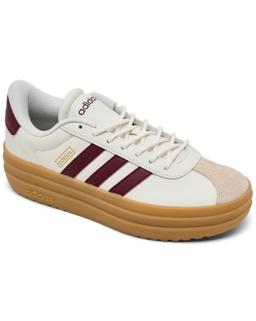 Adidas White Vl Court Bold Platform Casual Sneakers From Finish Line