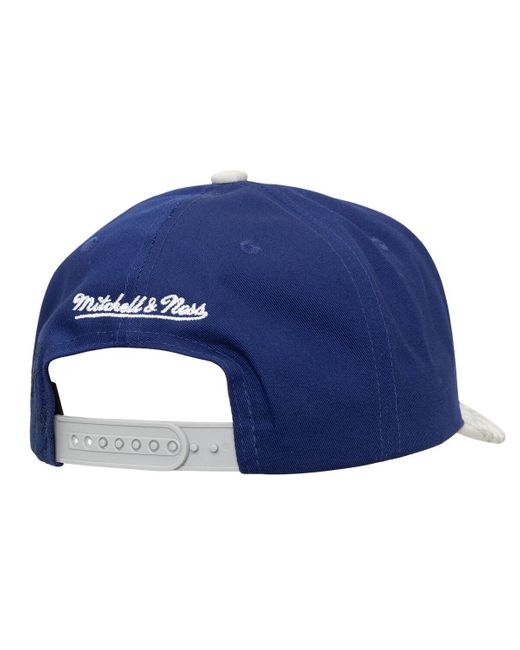 Mitchell & Ness Blue/gray Toronto Maple Leaf's May Flowers Pro Crown Adjustable Hat for men