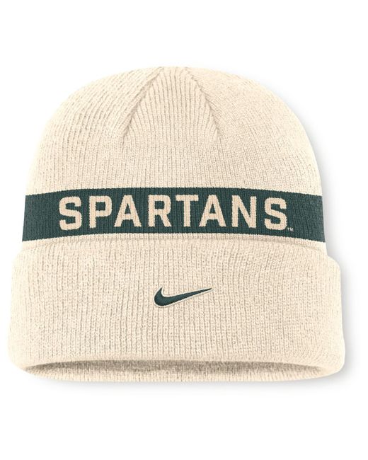 Nike Natural Michigan State Spartans Peak Primetime Utility Cuffed Knit Hat for men