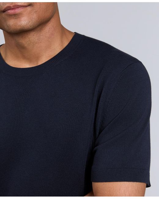 Kenneth Cole Blue Crewneck Sweater T-shirt for men