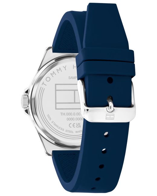 Tommy Hilfiger Blue Quartz Silicone Watch 42mm for men