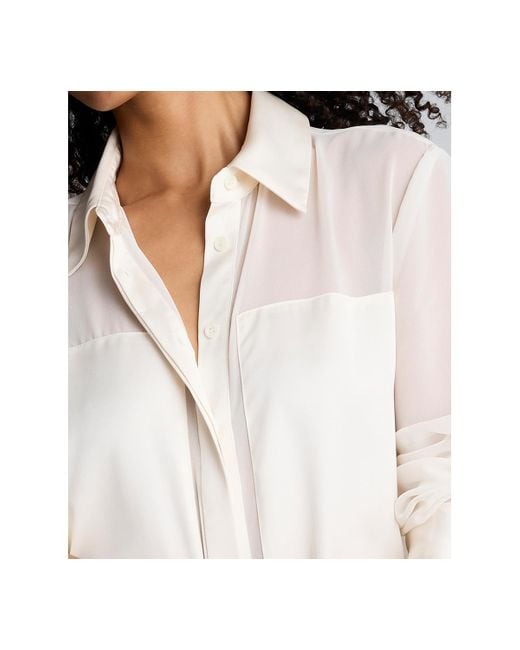 Kenneth Cole Black ' Button-front Collar Neck Shirt