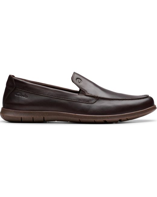Clarks Brown Flexway Step Slip On Loafers for men