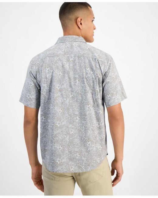 Tommy Bahama Gray Tropical Twilight Cotton Chambray Shirt for men