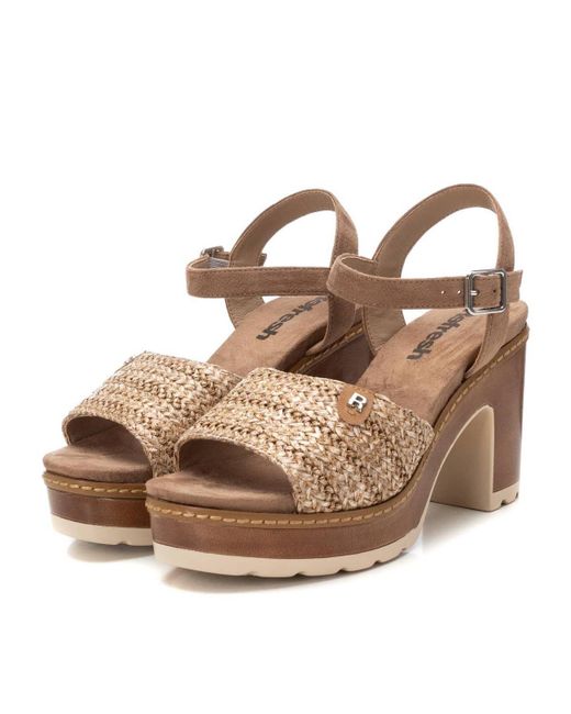 Xti Brown Ankle Strap Heeled Sandals Refresh By