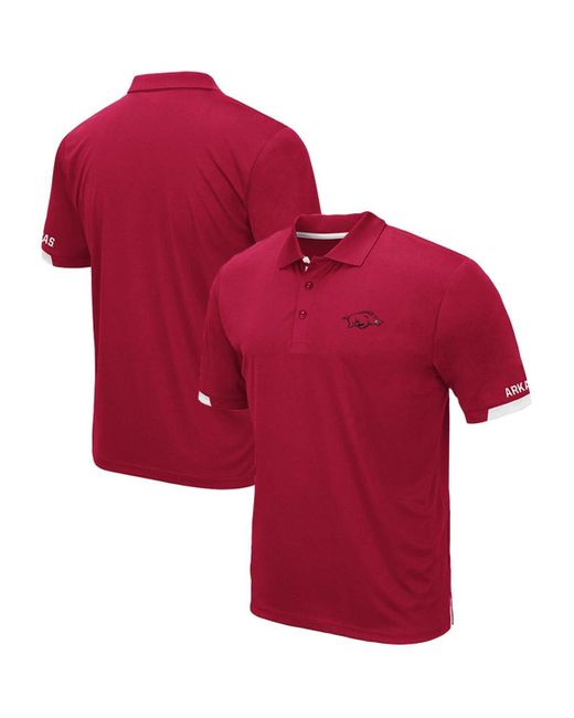 Colosseum Athletics Red Arkansas Razorbacks Big And Tall Santry Polo Shirt for men