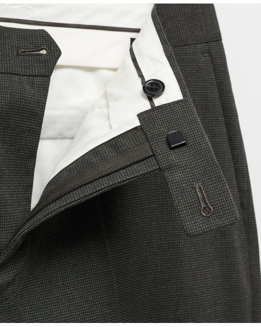 Mango Black Stretch Fabric Slim-fit Suit Pants