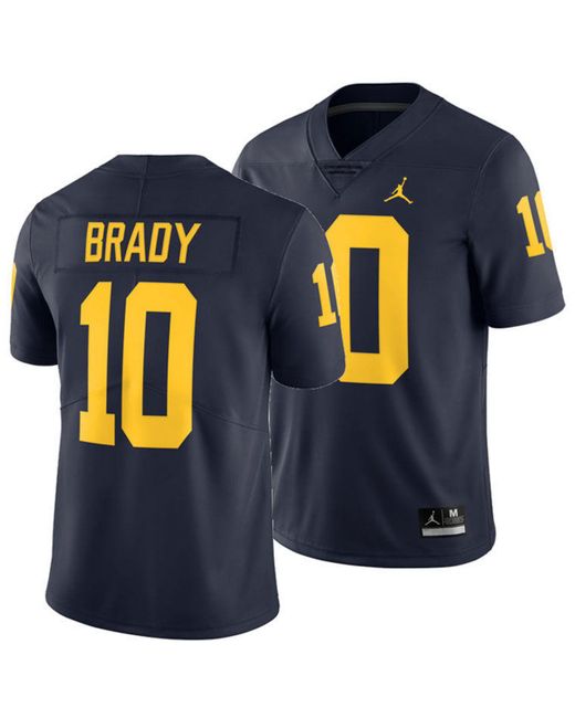 Nike Blue Tom Brady Michigan Wolverines Limited Football Jersey for men