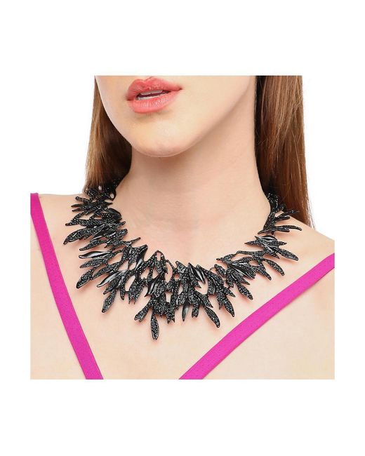 SOH White Abstract Statement Necklace