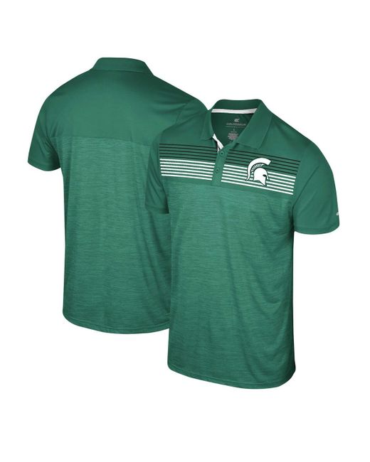 Colosseum Athletics Green Michigan State Spartans Langmore Polo for men