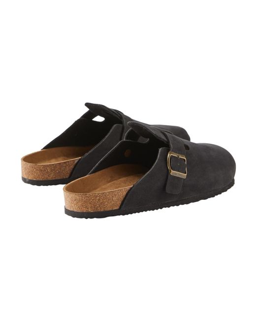 Cotton On Black Closed Toe Buckle Slide for men