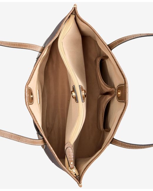 Giani Bernini Brown Extra Large Monogram Block Tote Bag
