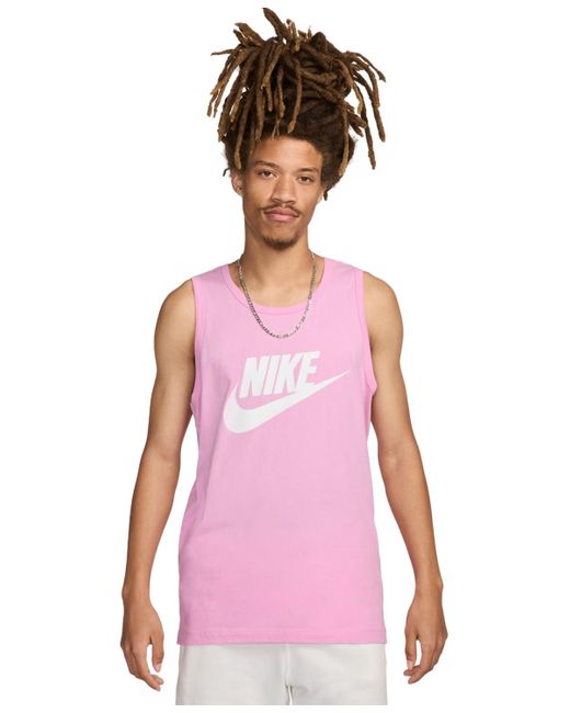 Nike Pink Sportswear Logo Tank Top for men