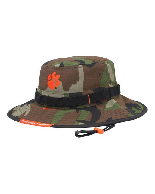 Nike Camo Clemson Tigers Boonie Performance Bucket Hat in Green for Men ...