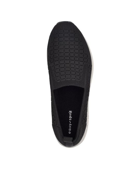 Easy Spirit Black Tech Round Toe Casual Slip-on Flats