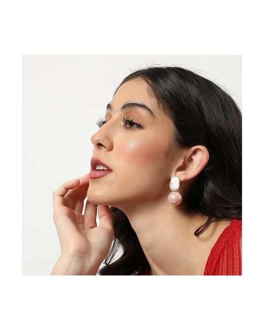 SOH Natural Circular Drop Earrings