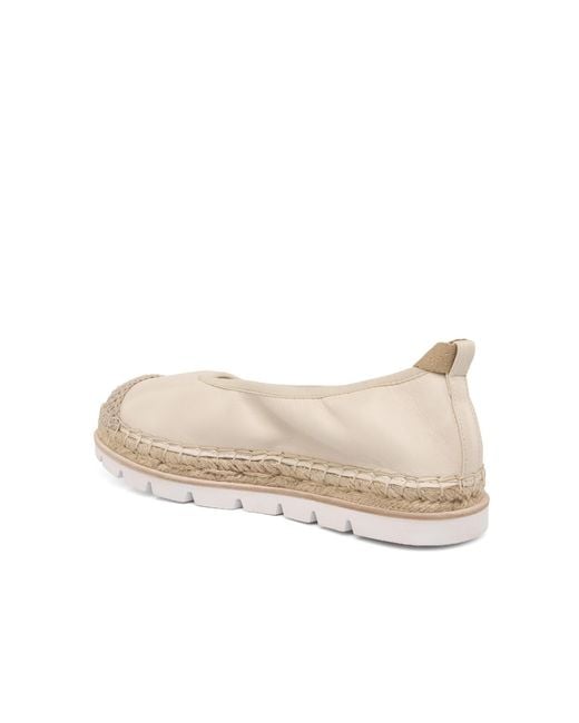 J/Slides Natural Bridget Leather Flat