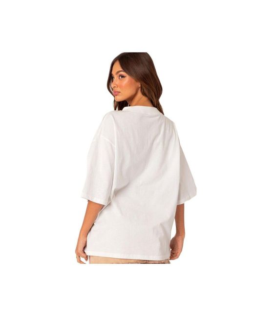 Edikted White 76 Oversized T-shirt