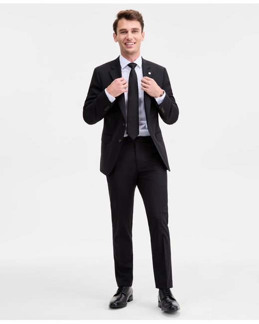 Ted Baker Blue Ted By Modern-fit Solid Wool-blend Suit Separate Jacket for men