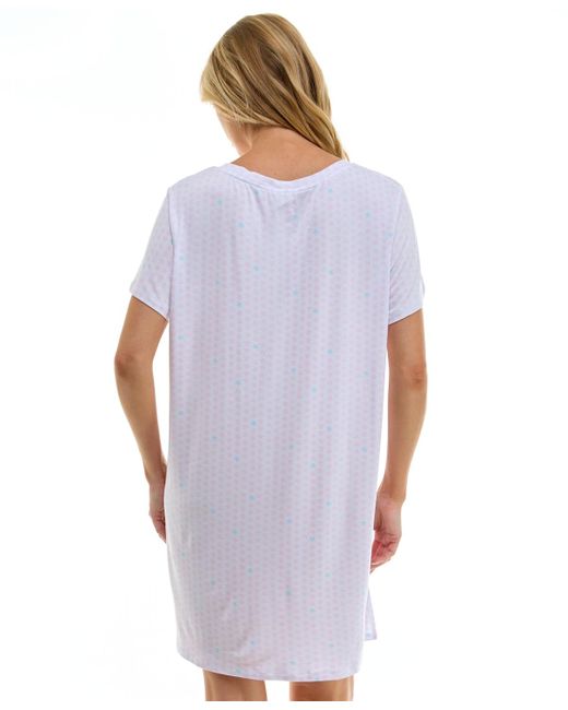 Roudelain Blue Printed Short-sleeve Sleepshirt