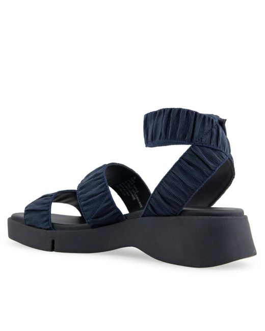 Aerosoles Blue Fiona Round Toe Flatform Sandals