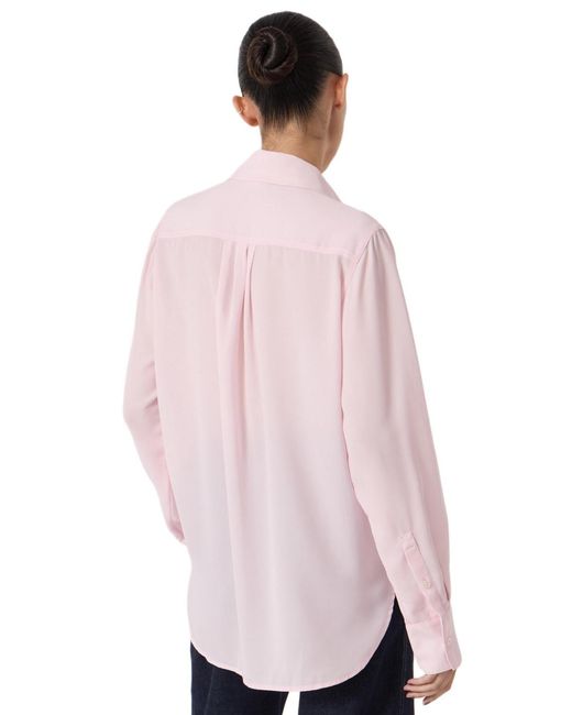 Hush Pink Chiffon Ruffle Blouse