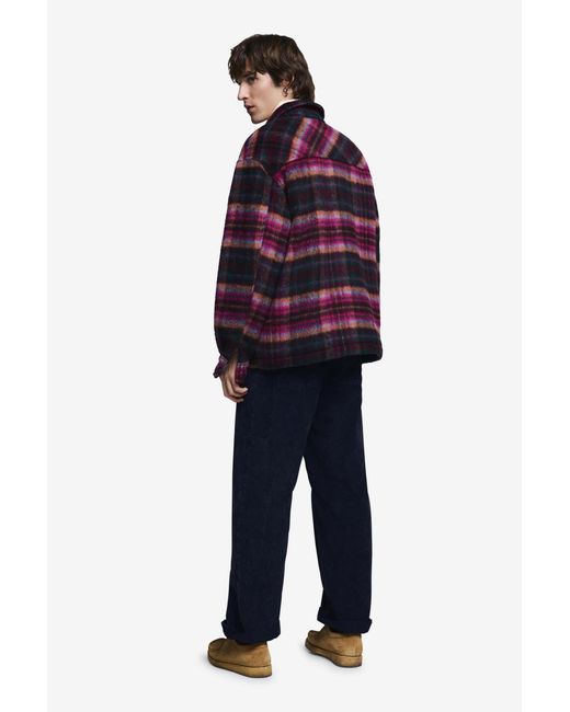 Desigual Orange Checked Jacket for men
