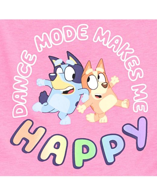 Bluey Bingo Little Boys 3 Pack T-Shirts Orange/Blue/Gray 7-8