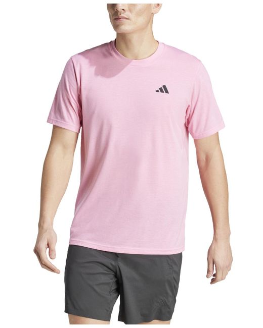 Adidas Pink Essentials Feel Ready Logo Training T-shirt for men