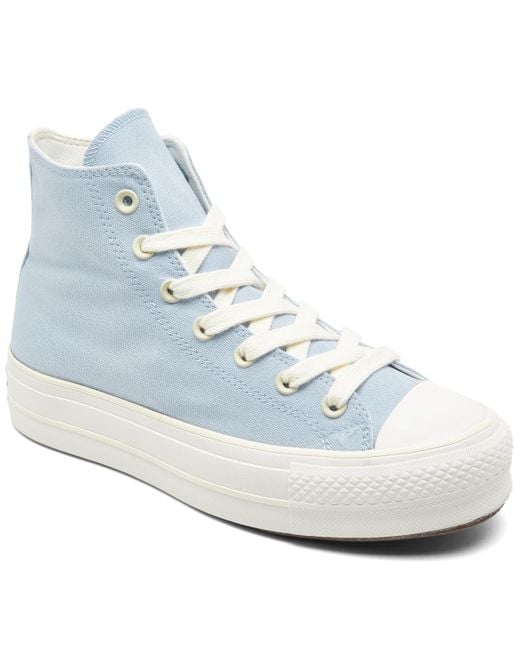 Converse Blue Chuck Taylor All Star Lift Platform High Top Casual Sneakers From Finish Line