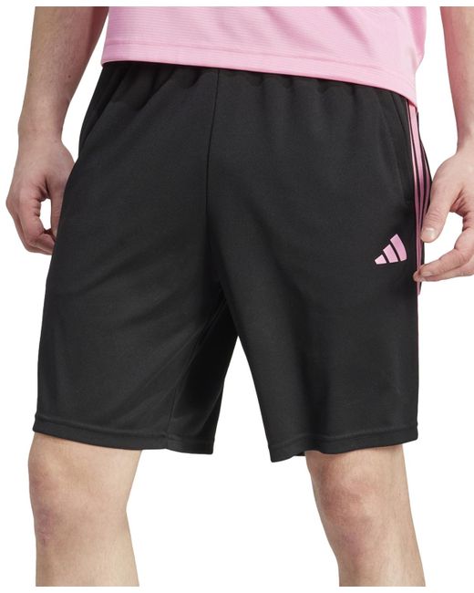 Adidas Black Train Essentials Classic-fit Aeroready 3-stripes 10" Training Shorts for men