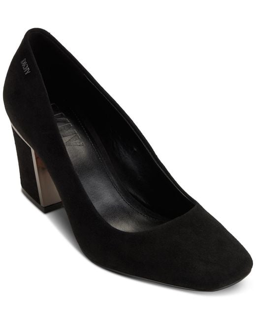 DKNY Black Celsa Slip-on Square-toe Pumps