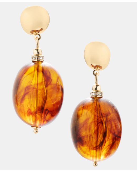 INC International Concepts Orange Beaded Drop Earrings