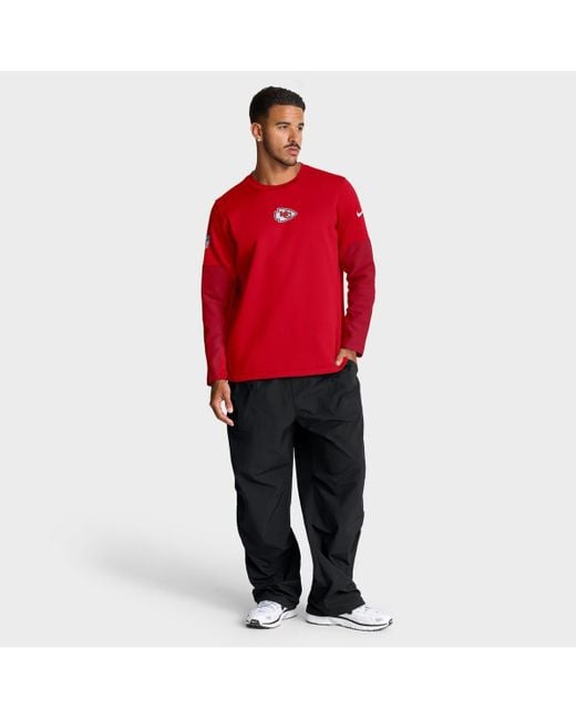 Nike Red Kansas City Chiefs Sideline Scripted To Win Performance Long Sleeve T-shirt for men