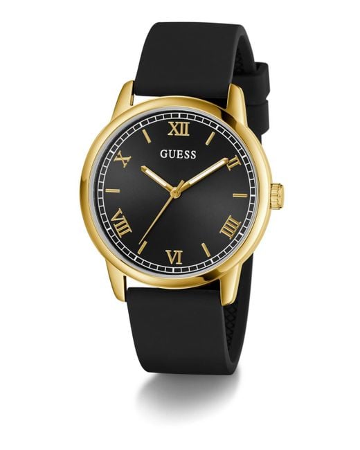 Guess Gray Black Gold Tone Analog Watch for men