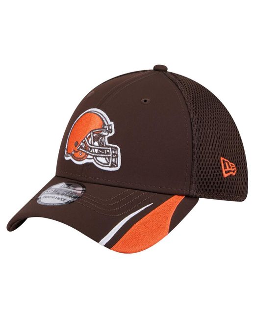 KTZ Brown Cleveland S Game Day Linear 39thirty Flex Hat for men